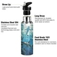 thumbnail image 3 of Water Bottles 20oz Straw Lid Wide Mouth Stainless Steel for School Sport Travel Shark Swimming in Fish Schools, 3 of 9