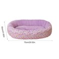 thumbnail image 3 of Premium Floral Pet Bed - Aesthetic Anti-Anxiety Calming Cat Bed - Soft Flower Print for Small Pets, All Season, 3 of 6