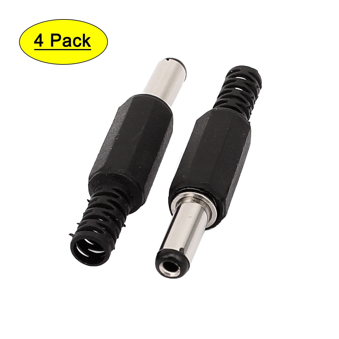2 x  Male DC Power Jack Connector 5.5x 2.1mm Barrel Tip Plug 