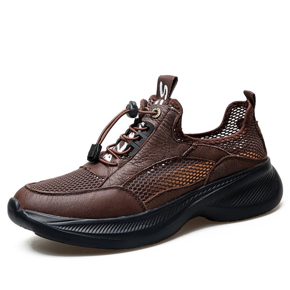 Men's Lightweight Mesh Casual Sneakers, No Tie Slip On Walking Shoes, Comfortable Anti-slip Athletic Shoes for Men