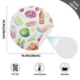 thumbnail image 3 of Vegetables Drink Bread Fruits Black Round Placemats Plate Mats 15 Inch Non-Slip Heat Resistant Washable PVC Set Indoor for Kitchen Dining Table 1PC, 3 of 6