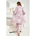 thumbnail image 5 of YUBIKWETE Womens Floral Pajama Set 3 Piece Sleepwear With Robe Camisole And Pants Soft Loungewear, 5 of 5