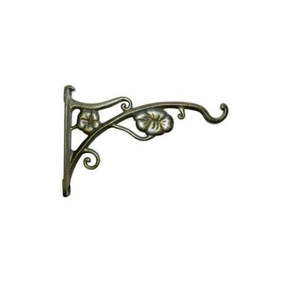 Panacea Products 259356 9 in. Aluminum Hanging Plant Bracket, Antique Gold