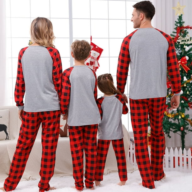 Family Matching Outfits Parent child Warm Christmas Set Printed Home Wear Pajamas Two piece Kid Set 18 Month Girl Pajamas on Clearance