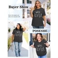 thumbnail image 4 of XCHQRTI Be Kind Womens Shirt Plus Size Graphic Tees Short Sleeve O Neck Summer Casual T Shirt, 4 of 7