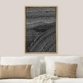 thumbnail image 3 of PixonSign Framed Canvas Wall Art Rustic Black Paint Stroke Landscape Abstract Print Minimalism Contemporary Nordic Relax/Calm Decoration for Living Room, Bedroom, Office - 24"x36" Natural, 3 of 5