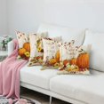 thumbnail image 2 of 4 piezas fundas de almohada decoración del hogar de otoño fundas de almohada decorativas para sofá cojín sofá exterior Halloween calabazas fundas doradas, 2 of 4