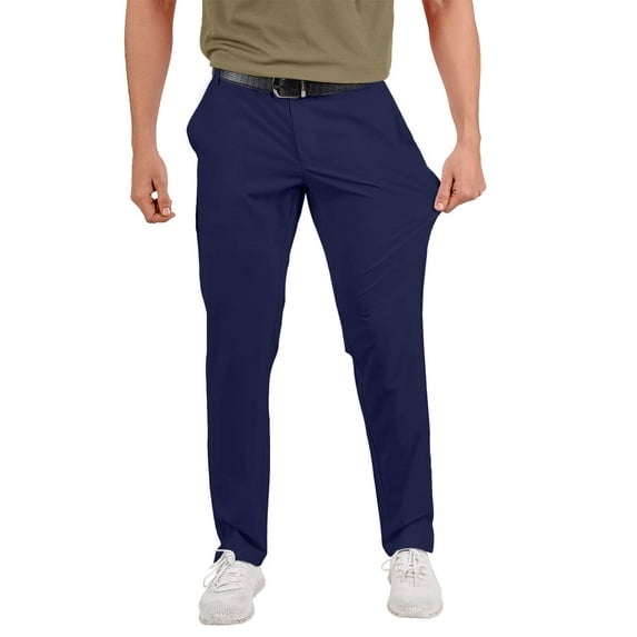 Inadays Men's Pants Stretch Golf Work Pant Workout Pants Mens Hiking Pants Waterproof Pant with Zip Pocket, Dark Blue, XL