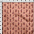 thumbnail image 3 of oneOone Organic Cotton Voile Fabric Leaves & Paisley Block Print Fabric By Yard 42 Inch Wide, 3 of 4