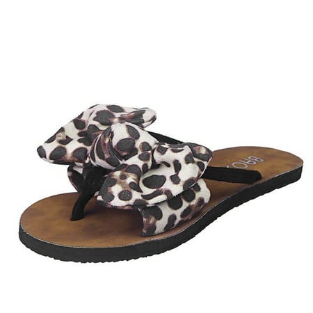 

Hvyesh women s sandals Slip On Sandals For Women Casual Fashion Flip Flops Print Bow Flat Beach Shoe Summer Beach Sandals
