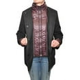 thumbnail image 2 of French Connection Mixed Media Detachable Stand Collar Coat, Black/Burgundy (Medium), 2 of 5