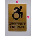 thumbnail image 4 of ACCESSIBLE Entrance Sign - Gold(Aluminium, Gold/Black,Size 6X9) The Sensation line, 4 of 4