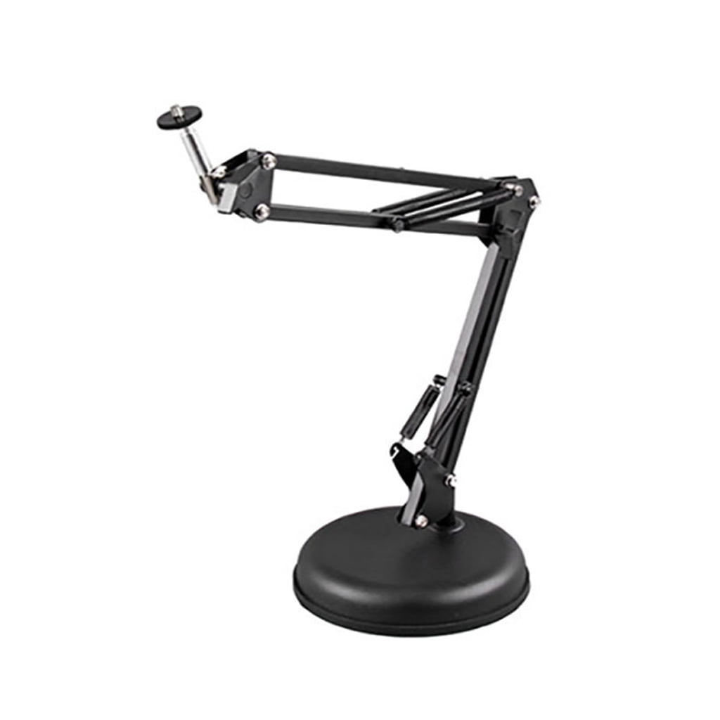 NEXAVKPR Desk Mic Stand Adjustable Desktop Microphone Stand Tabletop Table Top Short Stand with Gear Fixing Boom Arm