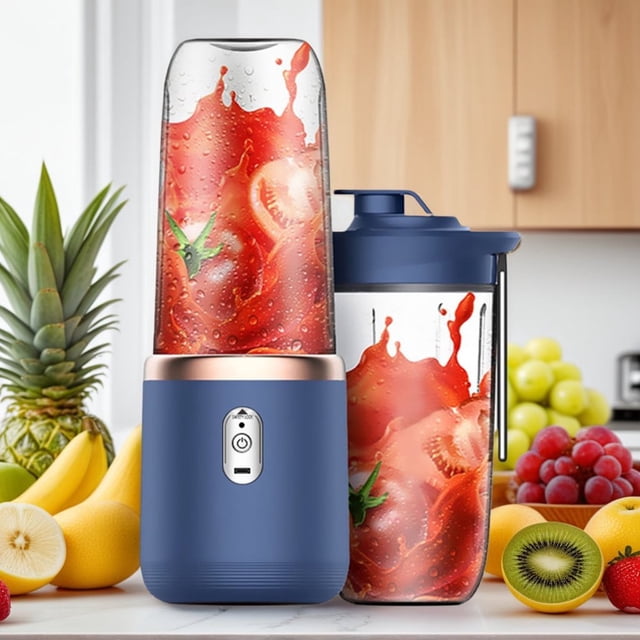 HLONK Personal Blender for Smoothies Juice Portable Rechargeable Mini Bullet Blenders Cup Blue