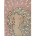 thumbnail image 4 of KC Cubs Boy & Girl Modern Decor Multicolor Area Rug and Carpet Collection for Kids, Toddlers and Baby Nursery, Animal Face Pink Huggable Hedgehog, 4 of 7