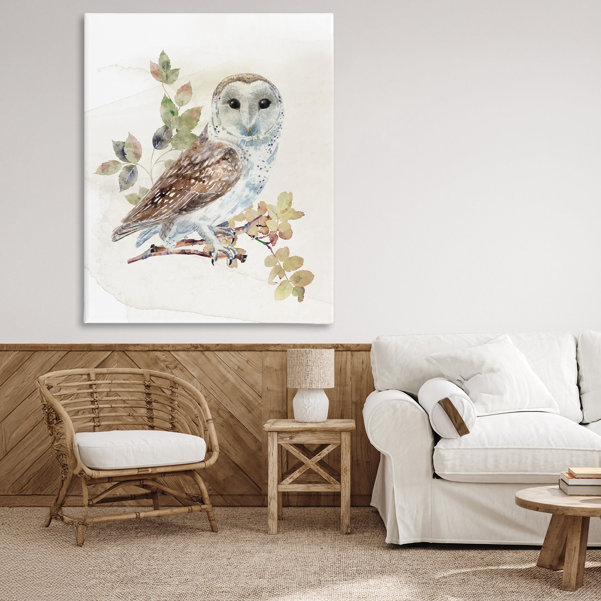 Stupell Industries Owl Among Autumn Leaves Canvas Wall Art, design by CAD Designs