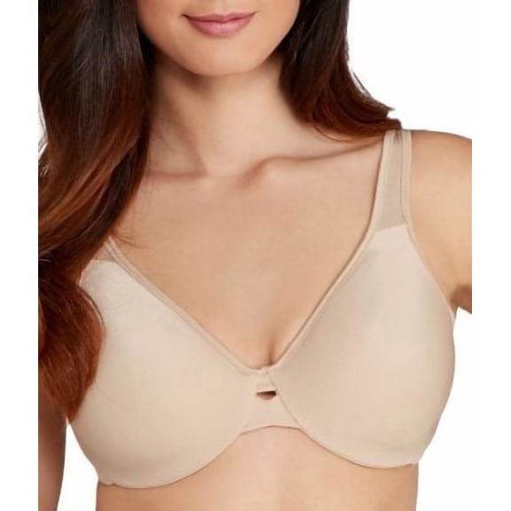 Women's Bali 0904 Lilyette Plunge Into Comfort Keyhole Minimizer Bra (Champagne Shimmer 42DDD)