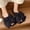 #333-Black, variant on Women's Bow-Decorated Plush Slide Slippers with Thickened Warm Lining and Non-Slip Sole for Fall and Winter Home Use Soft and Comfortable Open-Toe Design