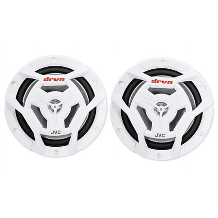 JVC - 6-1/2" 2-Way Marine Speakers with Carbon Mica Cones (Pair) - White