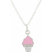 Brilliance Fine Jw Br Icecream Cone W/crystal Pendant