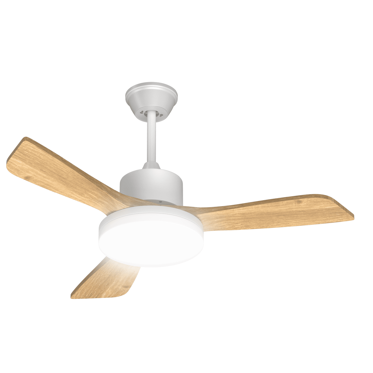 Mollie 42" Wood Ceiling Fans with Lights and Remote, Modern Ceiling Fan with 3 Color Light, 6
