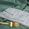 thumbnail image 5 of VisionGlobal Metal Readers for men/women Blue Light Blocking,Hand-set Diamond Fashion Square Glasses (Golden Clear, +1.00 Magnification), 5 of 5