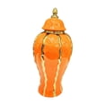 thumbnail image 1 of Jarrón decorativo de jengibre, tarro de almacenamiento de té, decoración, adorno de exhibición, bodas, mesa, arreglo floral multifuncional, florero Naranja, 1 of 8