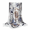 thumbnail image 1 of Bandanas pour Femmes Foulard Mode Carré Vacances Décontracté Élégant Serre-Tête Plage Fête Accessoires Photo Serre-Tête Lavable Imprimé Foulard Bleu Foncé, 1 of 1