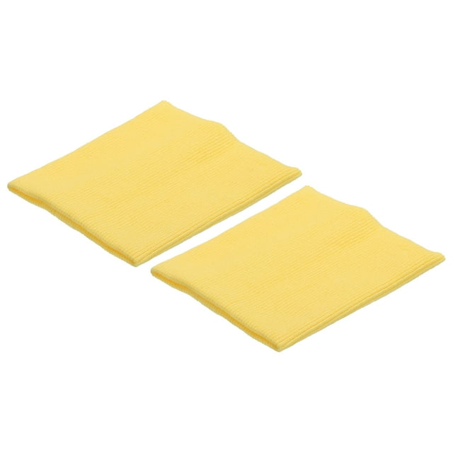 Uxcell Elastic Cuffs Ribbed Trims Cotton Fabric Knit Rib Stretch Tape Cuff Sleeve Waistband for Sewing Lemon Yellow 4" x 3.5"