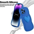 thumbnail image 2 of for iPhone 14 Pro Max Case Cute 3D Love Heart Curly Wave Shape Phone Cover Soft TPU Shockproof Full Camera Lens Protective Case for iPhone 14 Pro Max 6.7 Inch for Women Girl-Blue, 2 of 12