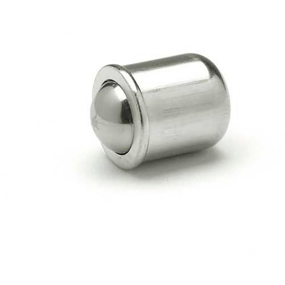 Short Press-Fit Delrin Ball Plunger - Stainless Steel .157"" Diameter