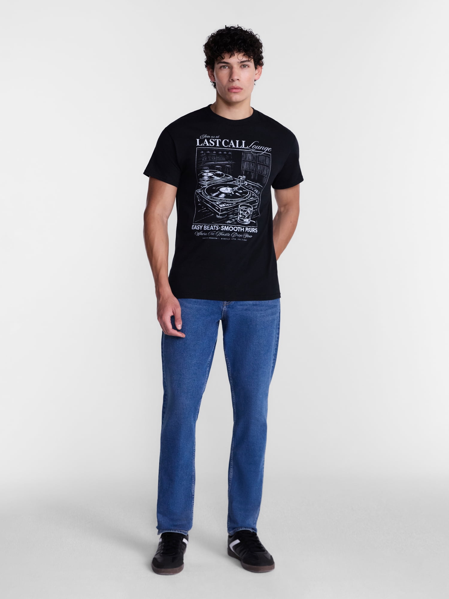 Humor Men's and Big Men's Last Call Lounge Graphic Tee with Short Sleeves, Size S-3XL
