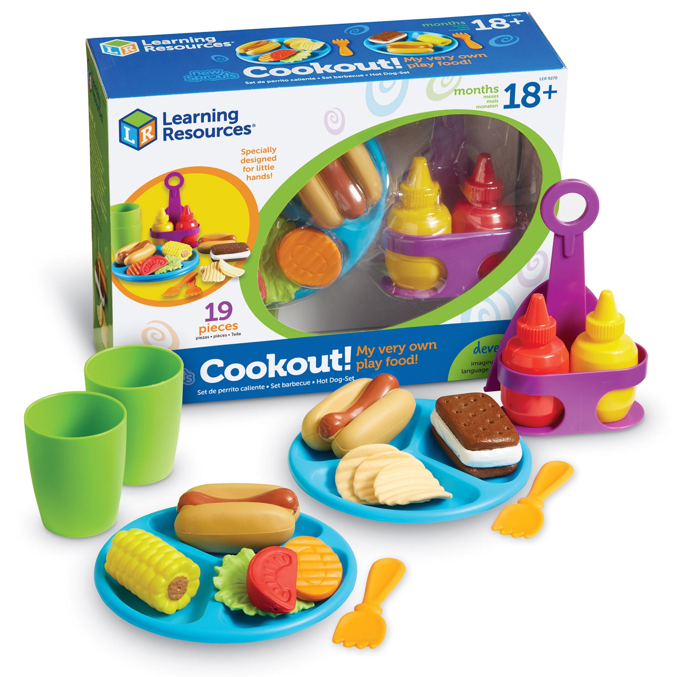Learning Resources, Toddler Play Food, Fresh Fruit Salad, 18