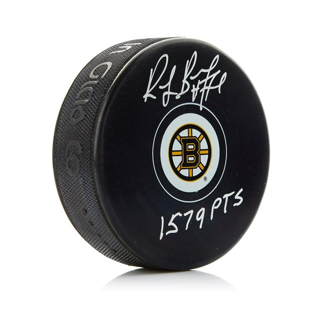Ray Bourque Signed Boston Hockey Auto Puck with Note