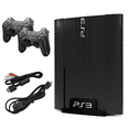thumbnail image 2 of Sony Playstation 3 PS3 Console Super Slim 250GB Black with NCAA Football 13 & Two Retrofam Controllers (Refurbished), 2 of 7