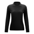 thumbnail image 5 of Fiaer Fall Sweaters for Women 2025 Crew Neck Long Sleeve Plus Size Trendy Casual Solid Color Lightweight Ribbed Knit Tops Black XXL, 5 of 7