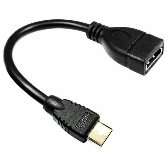 Simyoung Mini HDMI Type-C Socket Female to Mini HDMI Male Adapter Extension Cable for Camera HDTV 4K 1080P 15cm