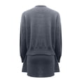 thumbnail image 5 of HAiming 2 Piece Sets for Women Long Sleeve Crew Neck Pullover Sweater Top Knitted Mini Solid Skirt Outfit, 5 of 8