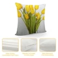 thumbnail image 4 of JEUXUS  Floral Pillow Covers, Spring Yellow Tulip Square Decorative Throw Pillow Covers Cushion for Sofa Bedroom Car, Yellow, 4 of 5