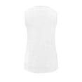 thumbnail image 3 of MIXUE Womens Summer Tops Summer Solid Color V Neck Fashion Sleeveless Vest Pullover Tee Shirts Outwear,White,XXL, 3 of 4