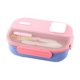 thumbnail image 2 of Fiambrera de plástico con cubiertos y vaso | Recipiente para alimentos apto para microondas | Fiambrera portátil para el hogar, la oficina o la escuela, 2 of 6