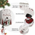 thumbnail image 6 of Beige Christmas Snowman Shower Curtain, Xmas Trees Winter Snowflake Waterproof Fabric Shower Curtains with 12 Hooks, Bathroom Curtain Set for Bathroom Accessories Decor, 54 x 78Inches, 6 of 9