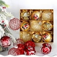 thumbnail image 2 of Mosey 9Pcs 8CM Christmas Ball Clear Glitter Mesh Santa Claus Shatterproof Holiday Decoration Xmas Tree Hanging Ball Ornament Pendant Party Supplies Gift, 2 of 8
