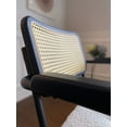 thumbnail image 6 of SEAT4U Boucle White Upholstered Rattan Back Elton Armed Dining Chair ,Office Chair Set (set of 2), 6 of 7