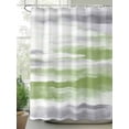 thumbnail image 2 of Sage Green Gray Shower Curtain Set, Waterproof Shower Curtains for Bathroom, Neutral Abstract White Ombre Texture Washable Fabric Cloth Bath Curtain for Bathtub Decoration with Hooks 72x78 Inches, 2 of 6