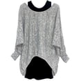 thumbnail image 1 of Suéter oversize (2 piezas) - suéter y camiseta sin mangas 2 en 1 para mujer, 1 of 5