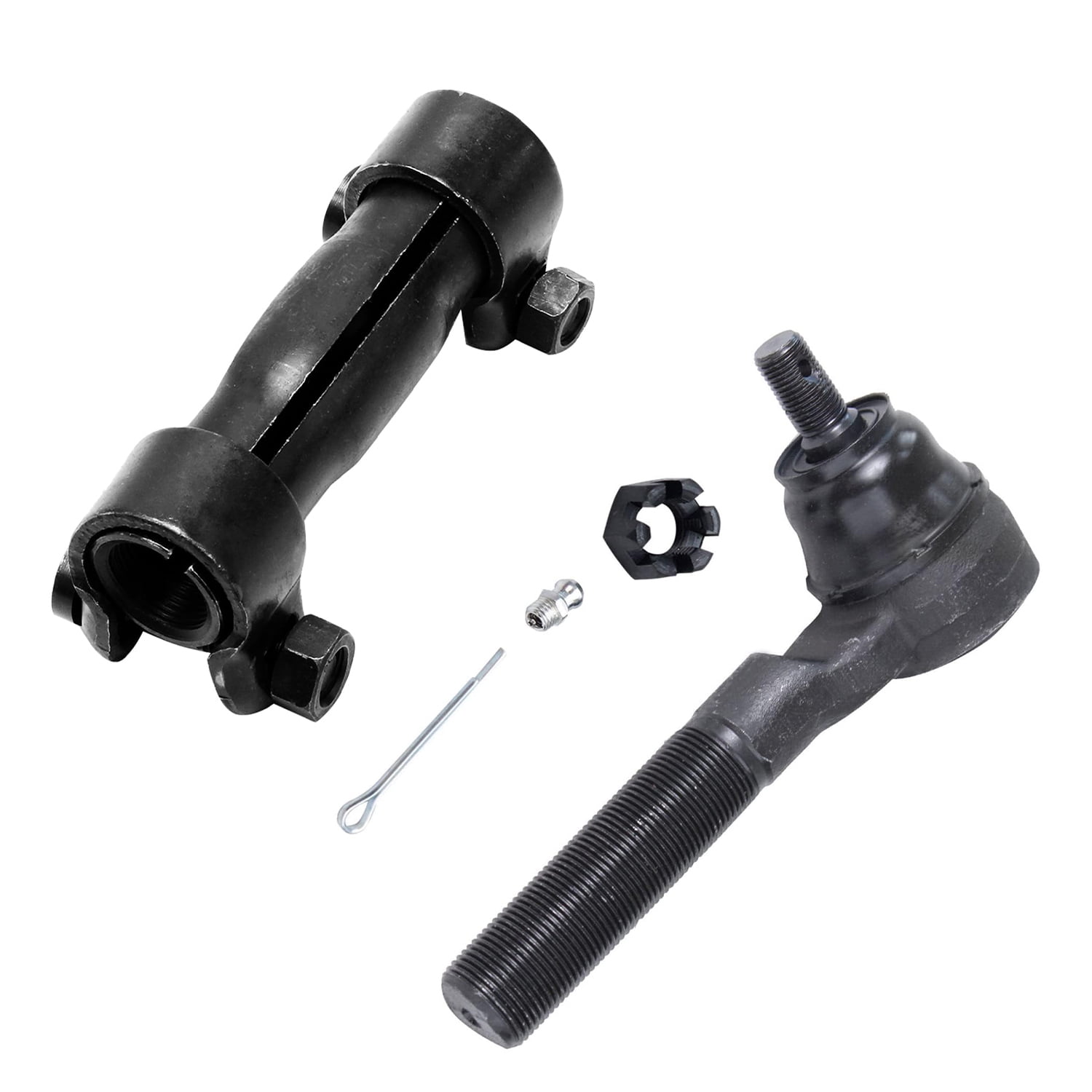 Detroit Axle - Front End 17pc Suspension Kit for 1991-1999 Jeep Cherokee Comanche, Lower Upper Control Arms Ball Joints Sway Bars Outer Tie Rods Adjusting Sleeves Track Bar Replacement