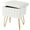 White, variant on JIOABL Vanity Stool Chair with 4 Metal Legs Anti-Slip Adjustable Feet, Faux Fur Seat, Storage Space, White