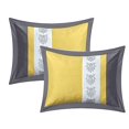 thumbnail image 3 of Chic Home CS1645-US Ensemble de Literie Brodé Color Block avec Draps - Jaune - Grand - 10 Pcs, 3 of 5