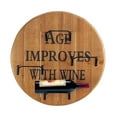 thumbnail image 2 of Zingz & Thingz 21.25" Brown and Black Round Contemporary Wine Wall Rack, 2 of 2